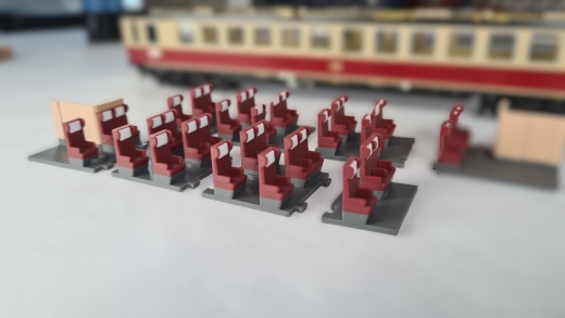 MF Inneneinrichtung für Märklin 4056: DB TEE Grossraumwagen