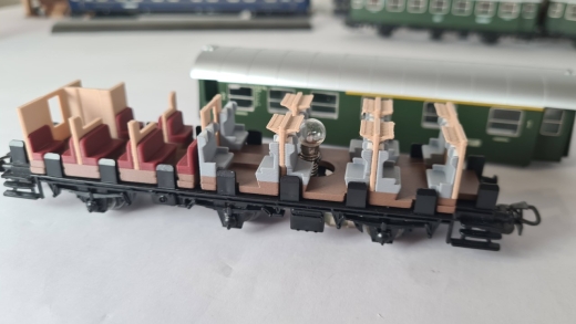 MF Inneneinrichtung für Märklin 4067: DB Umbauwagen 1. und 2. Klasse Mehrfarbig