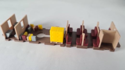 Inneneinrichtung für Märklin 4080: DB Umbauwagen 2. Klasse mit Gepäckabteil Mehrfarbig