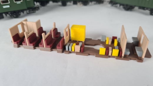 Inneneinrichtung für Märklin 4080: DB Umbauwagen 2. Klasse mit Gepäckabteil Mehrfarbig