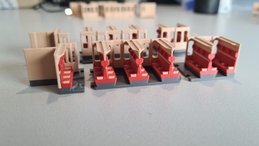 Inneneinrichtung für Märklin 4022 4033, Primex 4198: Abteilwagen Mehrfarbig