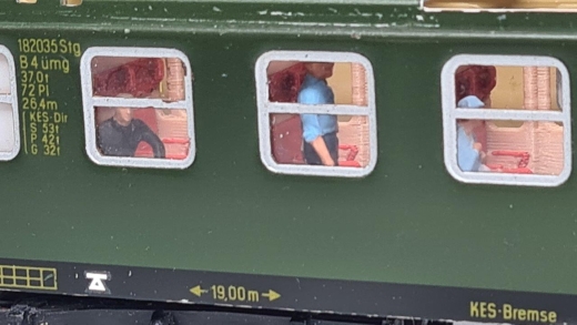 Inneneinrichtung für Märklin 4022 4033, Primex 4198: Abteilwagen Mehrfarbig