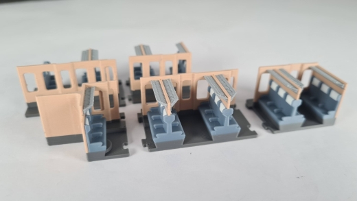 Inneneinrichtung für Märklin 4032: DB D-Zug 1. Klasse Abteilwagen Mehrfarbig