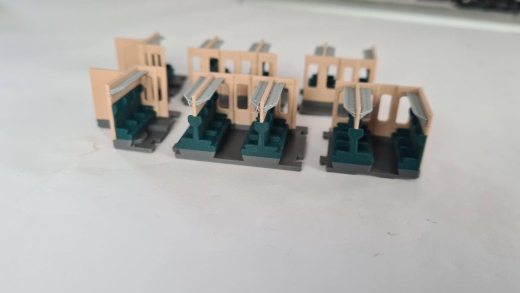 Inneneinrichtung für Märklin 4036 4037, Primex 4192 4193: DB / FS / CIWL Grossraumwagen Mehrfarbig