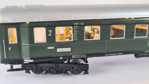 Inneneinrichtung für Märklin 4036 4037, Primex 4192 4193: DB / FS / CIWL Grossraumwagen Mehrfarbig