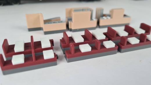 MF Inneneinrichtung für Märklin 4057: DB TEE Speisewagen