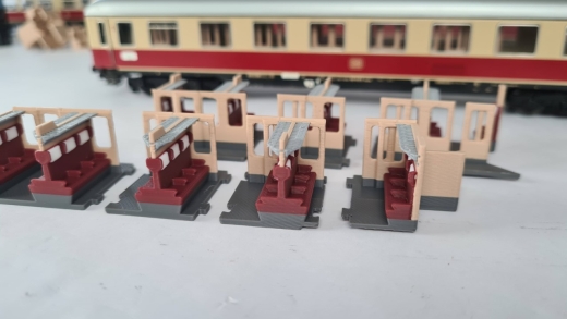 MF Inneneinrichtung für Märklin 4059: DB TEE Abteilwagen m. Schlusslicht