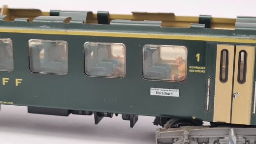 MF Inneneinrichtung für Märklin 4066: SBB Schnellzugwagen 1. Klasse
