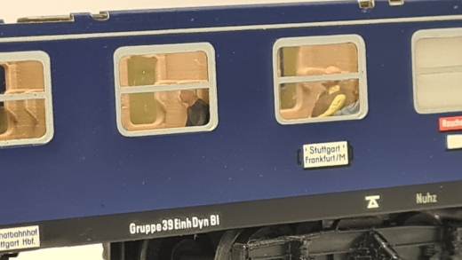 Inneneinrichtung für Märklin 4027 (4032): DB D-ZUG 1. Klasse Abteil