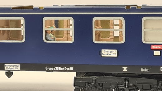Inneneinrichtung für Märklin 4027 (4032): DB D-ZUG 1. Klasse Abteil