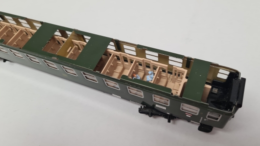 Inneneinrichtung für Märklin 4022 4033, Primex 4198: Grossraumwagen