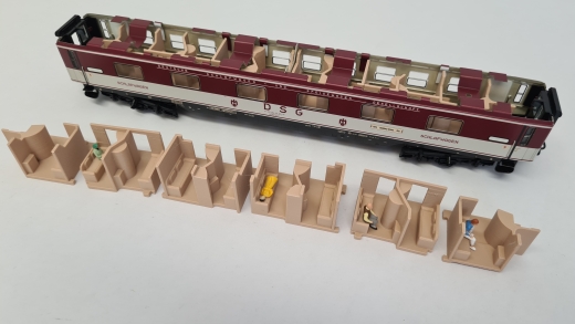 Inneneinrichtung für Märklin 4064 40542 4130, Primex 4199 4010: D-ZUG Schlafwagen