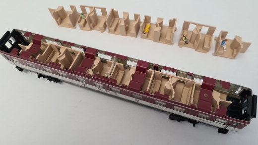 Inneneinrichtung für Märklin 4064 40542 4130, Primex 4199 4010: D-ZUG Schlafwagen