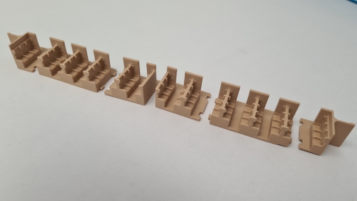 Inneneinrichtung für Märklin 4045: DSB Abteilwagen 2. Klasse (beige)