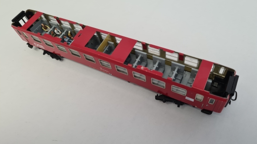 Inneneinrichtung für Märklin 4045: DSB Abteilwagen 2. Klasse (hellgrau)
