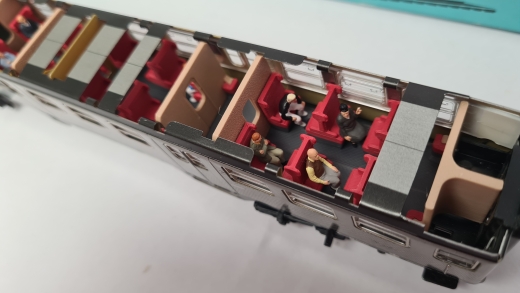Inneneinrichtung (3-farbig) für Märklin 4046: DB Silberling Steuerwagen Nahverkehrswagen