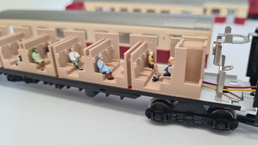 Inneneinrichtung für Märklin 4070 4071: RAm TEE Abteilwagen (LED-Leiste)