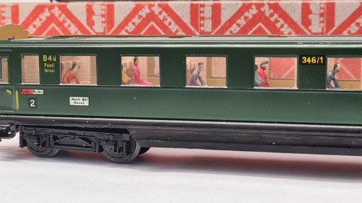 Inneneinrichtung für Märklin 346/1 346/6 4006 4014 4020: DB Abteilwagen Schürzenwagen D-ZUG