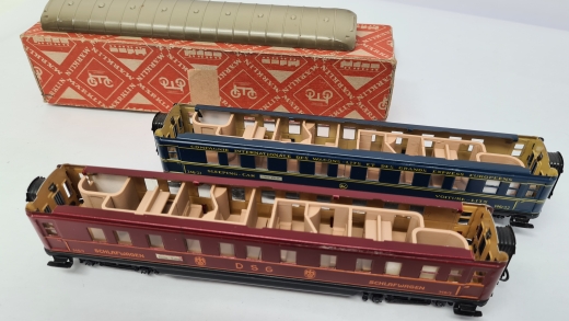 Inneneinrichtung für Märklin 346/3 4010 346/3J 4011: DSG / CIWL Schlafwagen Schürzenwagen D-ZUG