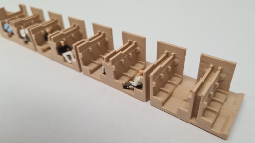Inneneinrichtung für Märklin 4070 4071: RAm TEE Abteilwagen (Plexiglasleiste)