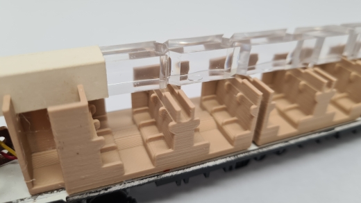 Inneneinrichtung für Märklin 4070 4071: RAm TEE Abteilwagen (Plexiglasleiste)