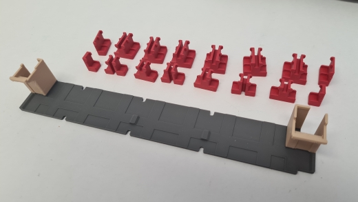 Inneneinrichtung für Märklin 4070, 4071: RAm TEE Grossraumwagen (Bausatz, farbig)
