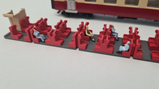 Inneneinrichtung für Märklin 4070, 4071: RAm TEE Grossraumwagen (Bausatz, farbig)