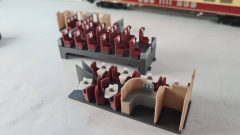 Inneneinrichtung für Märklin 4090: DB TEE Aussichtswagen mehrfarbig, Variante 7 Tische inkl. Lämpchen