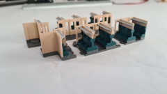 Inneneinrichtung für Märklin 4036 4037, Primex 4192 4193: DB / FS / CIWL Grossraumwagen Mehrfarbig