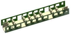 Inneneinrichtung für Märklin 348/1 4015 4038: SBB Leichtstahlwagen