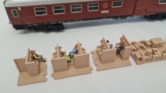 Inneneinrichtung für Märklin 4031: SJ Abteil- und Gepäckwagen