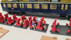 Inneneinrichtung (3-farbig) für Märklin 4049 4117: NS Personenwagen 2. Klasse