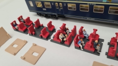 Inneneinrichtung (3-farbig) für Märklin 4049 4117: NS Personenwagen 2. Klasse
