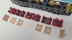 Inneneinrichtung (3-farbig) für Märklin 4049 4117: NS Personenwagen 2. Klasse