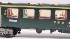 Inneneinrichtung (4-farbig) für Märklin 4066: SBB Schnellzugwagen 1. Klasse