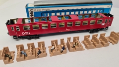 Inneneinrichtung für Märklin 4045: DSB Abteilwagen 2. Klasse (beige)