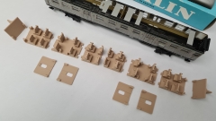 Inneneinrichtung (beige) für Märklin 4042: DB Silberling 2.Kl. Nahverkehrswagen
