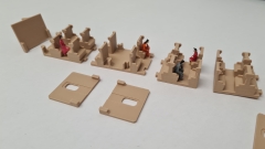 Inneneinrichtung (beige) für Märklin 4042: DB Silberling 2.Kl. Nahverkehrswagen