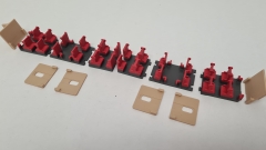 Inneneinrichtung (3-farbig) für Märklin 4042: DB Silberling 2.Kl. Nahverkehrswagen
