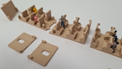 Inneneinrichtung (beige) für Märklin 4043: DB Silberling 1./2.Kl. Nahverkehrswagen