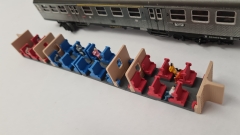 Inneneinrichtung (4-farbig) für Märklin 4043: DB Silberling 1./2. Klasse Nahverkehrswagen