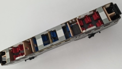 Inneneinrichtung (4-farbig) für Märklin 4043: DB Silberling 1./2. Klasse Nahverkehrswagen