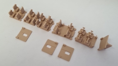 Inneneinrichtung (beige) für Märklin 4046: DB Silberling Steuerwagen Nahverkehrswagen
