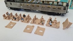 Inneneinrichtung (beige) für Märklin 4046: DB Silberling Steuerwagen Nahverkehrswagen