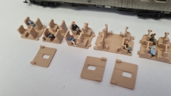 Inneneinrichtung (beige) für Märklin 4046: DB Silberling Steuerwagen Nahverkehrswagen