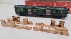 Inneneinrichtung für Märklin 346/4 4012 4021: DB / SJ Gepäckwagen Schürzenwagen D-Zug