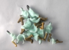 Set: Figuren, einfache Ausführung, sitzend. 1:100. &quote;Halloween&quote; Sonderserie, 5 Stück